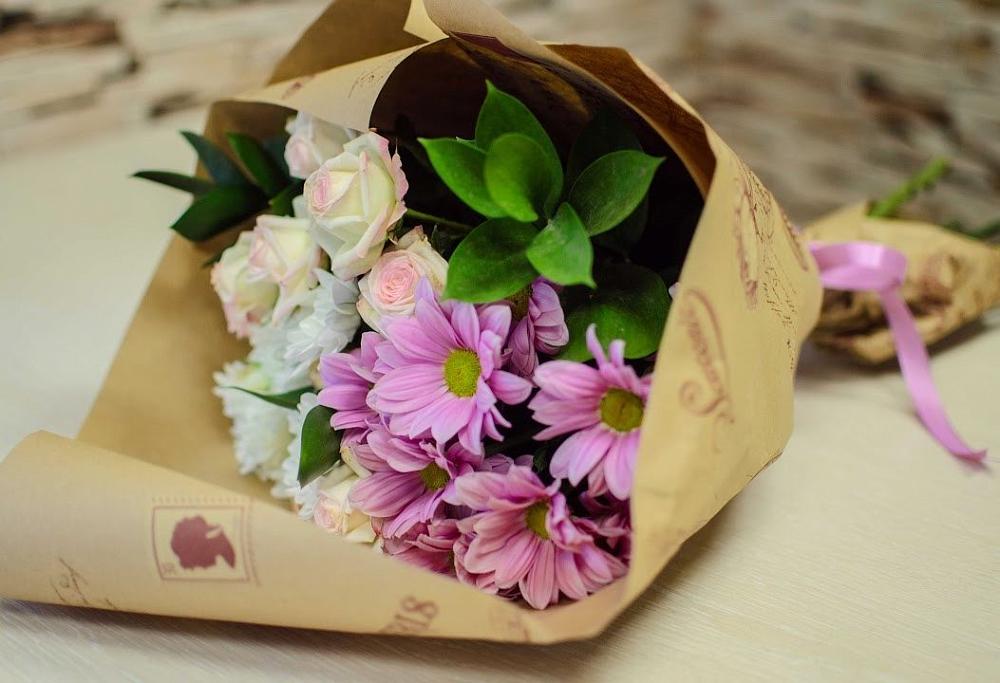 Букет цветов из: Розы и Хризантемы в Струнино