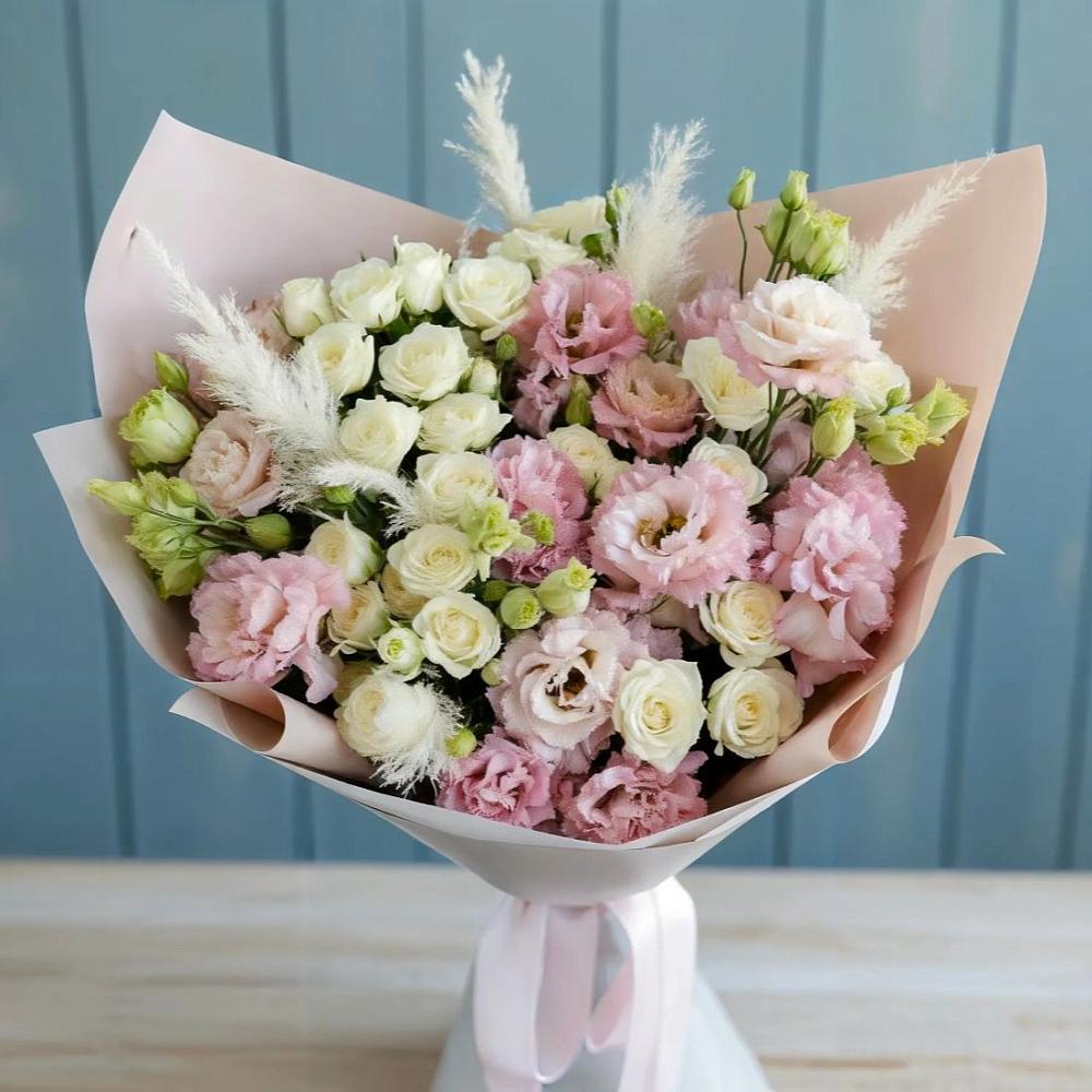 Букет цветов из: Альстромерии и Розы в Струнино