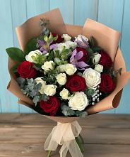 Букет цветов из:  Розы и Альстромерии в Струнино