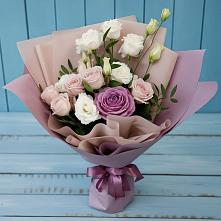 Букет цветов из:  Розы и Лизиантусы в Струнино