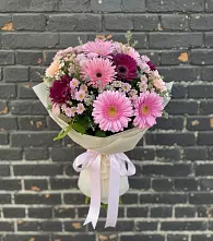 Букет цветов из:  Герберы и Хризантемы в Струнино