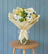 Букет цветов из:  Хризантемы и Розы #REPLACE_PRED# Струнино