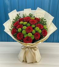 Букет цветов из:  Розы и Хризантемы в Струнино