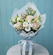 Букет цветов из:  Розы и Лизиантусы #REPLACE_PRED# Струнино