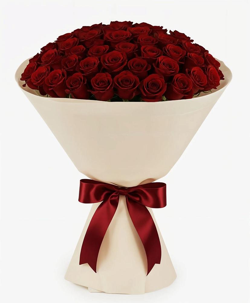 Букет 101 Бордовая роза Блэк Бакарра в Струнино